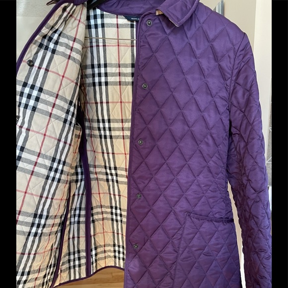 Authentic Burberry Purple Diamond Quilt Jacket - Picture 3 of 6